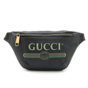 Gucci Printed Small Belt Bag Sherry Line Waist Bag Hip Bag Body Bag Leather